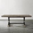 thumbnail image 4 of Roundhill Furniture Birmingham Driftwood Finish Wood Extendable Dining Table with 18" Removable Leaf, 4 of 13