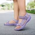 thumbnail image 6 of Sopiago Boys Girls Sandals Kids Soft Sole Lightweight Casual Shoes Fashion Sandals Student Beach Shoes Purple,12.5(Little Kid/Big Kid), 6 of 7