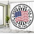 thumbnail image 5 of Ambesonne American Shower Curtain, National Flag Stamp Design, 69"Wx84"L, Charcoal Grey Multicolor, 5 of 5