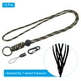 thumbnail image 3 of Uxcell 20" Paracord Lanyard Necklace Keyring Clasp Strap Badge Holder, Camouflage Green 3 Pack, 3 of 5