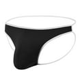thumbnail image 3 of TANBOM Mens Sexy Thong Underwear Ball Pouch Low Rise Tagless G String Black XL, 3 of 9