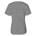 thumbnail image 4 of Moda mujer sólido pliegue Slim Fit cuello en V manga corta Casual camiseta Tops OAVQHLG3B Store lin121212, 4 of 4