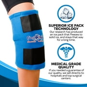Knee Ice Pack Wrap by Cool Relief -  Cold compression knee wrap offers Long-Lasting reusable icing to knees. Ice pack for knee surgery, injuries, sprains, and physical therapy.