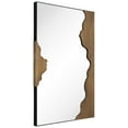 thumbnail image 3 of "Antique Gold Edge Tear Rectangular Wall Mirror",24"x36" Mirror Featuring a Brushed Antique Gold Iron Frame with Unique Edge Tear Design Accent, 3 of 12