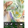 thumbnail image 7 of Easter Bunny Cloth Napkins Set of 6 Reusable Dinner Napkins, Spring Easter Eggs Chicken Sage Green Plaid Cocktail Napkin Washable Table Napkins for Wedding/Holiday Party/Baby Shower 20"x20", 7 of 7