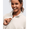 thumbnail image 5 of G4Free Smoofit Modal Soft Women's Half-Zip Pullover Mock Neck Long Sleeve Sweatshirts with Side Slits, 5 of 8