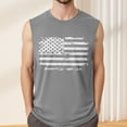 thumbnail image 4 of GIPQJK Tank Tops Men American Flag Scoop Neck Sleeveless Shirts Independence Day Patriotic Graphic Muscle Usa Flag Tank Tops,Light Gray S, 4 of 4