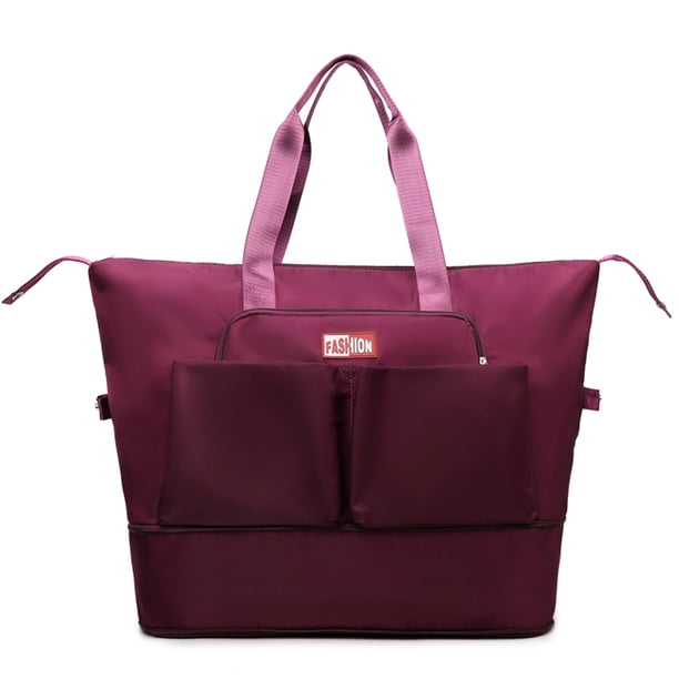 Bolsa De Viaje Bolsa de ejercicio informal unisex, impermeable, de tela Oxford, extensible, sencilla, para exteriores