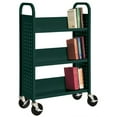 thumbnail image 2 of 28 in. W x 14 in. D x 46 in. H Single Sided 3 Sloped Shelf Welded Bookcase in Burgundy, 2 of 7