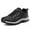 Black-1, variant on Mens Sneakers Leather Running Shoes Trainers Sneaker Casual Hiking Shoes