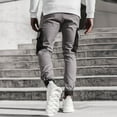 thumbnail image 3 of Outfmvch Long Johns For Men Joggers For Men Men'S Fashion Casual Stitching Leg Multi-Pocket Pants Pants Cargo Pants For Men Gray Xxl, 3 of 9