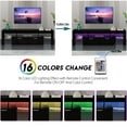 thumbnail image 5 of HDJ 63 Inch High Gloss LED TV Stand for 70" TV,Modern TV Console Entertainment Center with 16 RBG Light and Remote Control,Black, 5 of 7