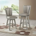 thumbnail image 2 of Pilaster Designs Tillotson 29.5" Faux Leather Bar Stools in Beige (Set of 2), 2 of 3