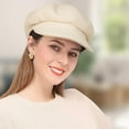 thumbnail image 2 of US Women's Newsboy Hat Winter Wool Cabbie Beret Tweed Girls Paperboy Cap, 2 of 4