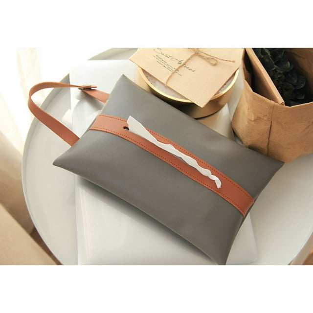 EGNMCR Closet Organizers and Storage, Storage Trunks & Bag Color Matching Tissue Bag, Car T Tissue Box, Leather Pumping Box, Hanging Tissue Cover-Tissue Storage Box For Car Living Room tissue storage