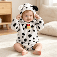 thumbnail image 2 of GiLiling Toddler Spotted Dog Costume for Girls and Boys 3D Hooded Animal Jumpsuit for Halloween Dress-Up Outfit Party (White, 8-12 Months), 2 of 9