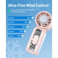 thumbnail image 6 of W & O Handheld Semiconductor Cooling Fan, Rechargeable Portable Mini Fan with Cooling Plate, USB-C Personal Fan for Travel & Outdoor Use-Pink, 6 of 7