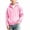 Pink, variant on Squevariel Zip up Hooded Sweatshirt Kids Lightweight Solid Fashion Hooded Sweatshirt with Front Pockets 4-15 Years