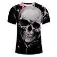 thumbnail image 3 of Mens Plus Size T-Shirts Gothic Grunge Skeleton Print Short Sleeves Crew Neck Graphic Tees Streetwear Athletic Sport T-Shirt, 3 of 3