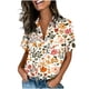 thumbnail image 3 of TaTaai Women's Lightweight Print Shirt Short Sleeve Collar Button Front Loose Fit Breathable Summer Chic Blouse Top Daily Office Wear Gift, 3 of 7