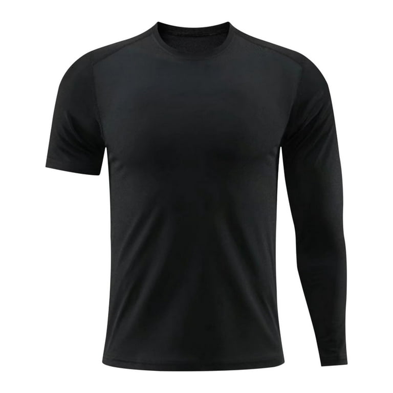 Black Men's Compression Shirts Long Sleeve Cool Dry Sports Baselayer  T-Shirt Top Running Workout Shirt Gym Undershirts : : Clothing,  Shoes & Accessories