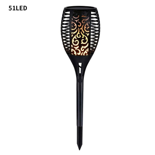 Luz de llama de jardín LED de energía solar Lámpara de antorcha de césped Luz de decoración de camino de patio impermeable, 51 LED, 1 pieza Inevent HA005194-01B