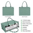 thumbnail image 1 of Large Capacity Tote Bag,Black and Mint Green Checkerboard Pattern Handbag Fashion Luxury Tote Bag,15.7"x13"x 5.1" Inches,Laptop Compatible, 1 of 4
