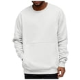 thumbnail image 3 of larppty Unisex Cat Pouch Oversized Sweatshirts Long Sleeve Kitten Puppy Holder Kangaroo pocket Pullover Top (White, XL), 3 of 7