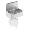 thumbnail image 5 of Soporte de papel higiénico con dispensador de toallitas desechables, almacenamiento y estante para teléfono, papel higiénico montado en la pared (hy), 5 of 5