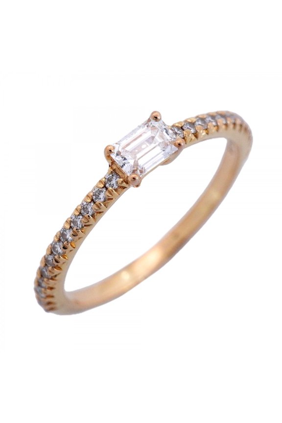 Pre-Owned Tiffany & Co. Novo Horizon Half Eternity Ring, 18K Pink Gold with Diamonds, Size 9,...