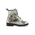 thumbnail image 3 of Woobling Womens Leather Boot Lace Up Ankle Boots Floral Short Bootie Non Slip Booties Work Beige 7, 3 of 4