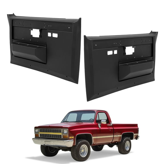 KOJEM Front Inner Door Panels Set Compatible with 1981-1987 Chevy Chevrolet Silverado C K Series Door Trim Panel 2PCS