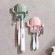 thumbnail image 4 of Cute Kids Toothbrush Holder, Wall Mounted Cactus Toothbrush Stand Suction Cartoon Razor Draining Organizer Rack With Hook For Bathroom, Mirror, Vanity, 4 of 5