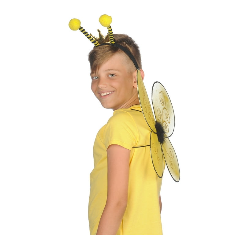 Bee Costume Kit Women Photo Props Cosplay Headband Fairy Wing Cv