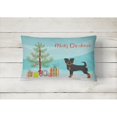 thumbnail image 2 of Carolines Treasures CK3813PW1216 Black and Tan Chion Christmas Tree Canvas Fabric Decorative Pillow, 12H x16W,, 2 of 4