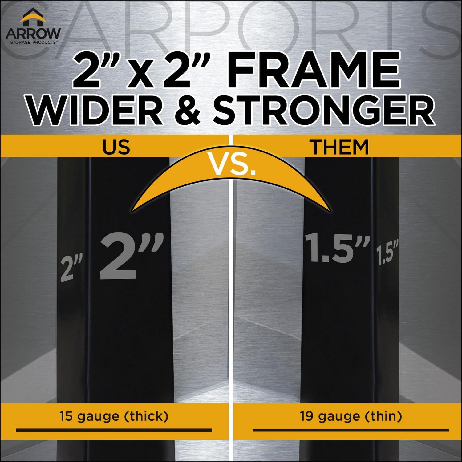 Arrow Abri d'auto 12 pi x 29 pi x 9 pi Charbon