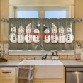 thumbnail image 2 of Yayeee Kitchen Curtains Tier Set of 2 Light Filtering 57"x24" Over Sink Window Panels, Cute Snowmen, 2 of 7