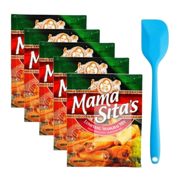 Mama Sita's Lumpiang Shanghai Mix 40g (5 pack) and 8in Silicone Spatula (Color Varies)