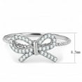 thumbnail image 2 of Luxe Jewelry Designs Women's Stainless Steel Bow Shaped Ring with Cubic Zirconia - Size 9 (Pack of, 2 of 4