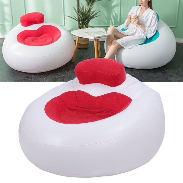 Sturdy Inflatable Chair with Heart Shape Design, Lightweight and Comfortable, Suitable for Living Room and Outdoor Gatherings, Easily Inflated and Deflated