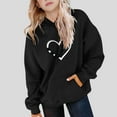 thumbnail image 4 of ATOGUTA Girl Winter Sweatshirt Long Sleeve Pullover Top Hoodie Kids Fall Winter Sweatshirts Size 5T-15, Black, 4 of 6
