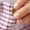 thumbnail image 6 of 30pcs 28L DIY Sewing Buttons 11/16"(18mm) Wooden Round Flat 4-Hole Craft Replacement Buttons for Sewing Clothing Handmade Crafts, Light Brown, 6 of 7