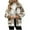 Khaki, variant on IROINNID Women's Jacket Shearling Jacket Turndown Lapel Plaid Long Sleeve Casual Double Sided Fleece Pocket Recreational Tops, Black