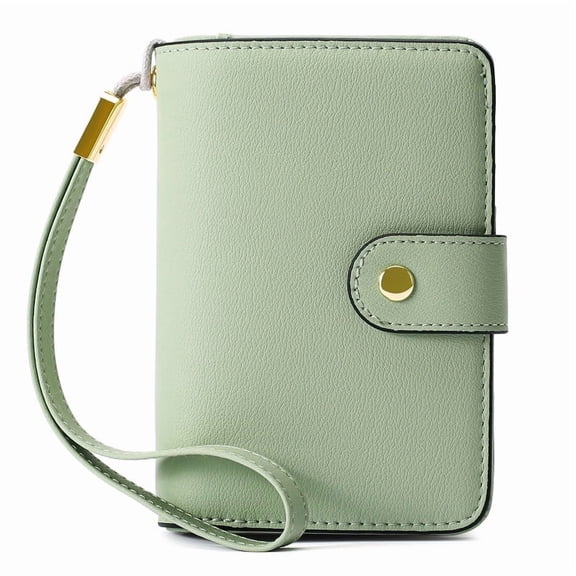 GAEKEAO Wallet for Women Leather RFID-Blocking Bifold Ladies Wristlet Purse Wallet Credit Card Holder with ID Window