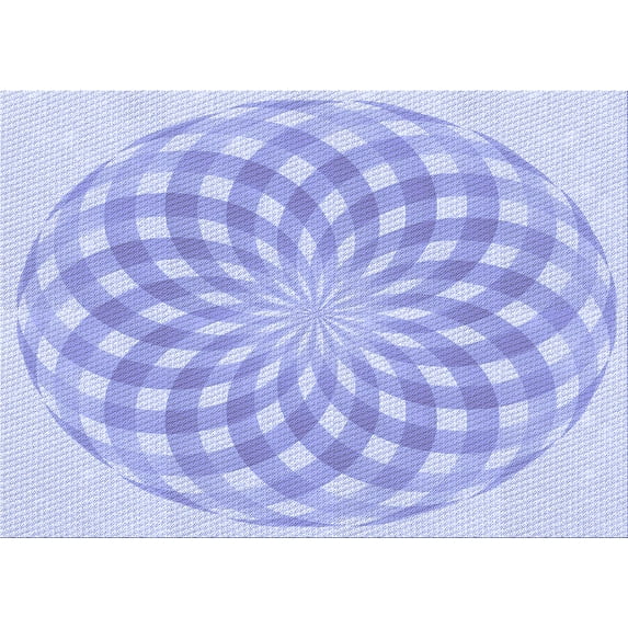 Ahgly Company Machine Washable Indoor Rectangle Transitional Heavenly Blue Area Rugs, 5' x 8'