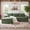 Green, variant on Kelyda 105" Modular L-Shaped Cloud Sofa, Plush Boneless Sectional with Deep Seats Chaise Corduroy Fabric, Coffee