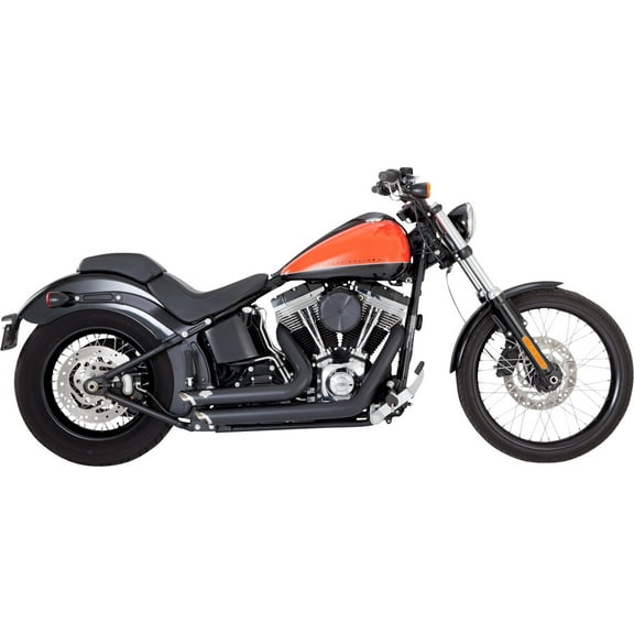 Vance & Hines Shortshots Staggered Matte Black Exhaust System (47325)
