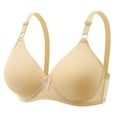 thumbnail image 2 of Swuxness Womens Comfortable Wireless Bra, Women's Push Up Bras, Women's Plus Size No Underwire Breathable Lightweight Soft Everyday Bra Beige, M, 2 of 3