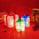 thumbnail image 1 of cajas decorativas para exterior e interior, cajas de regalo iluminadas, decoración navideña, caja de regalo iluminada, adorno navideño, 1 of 5