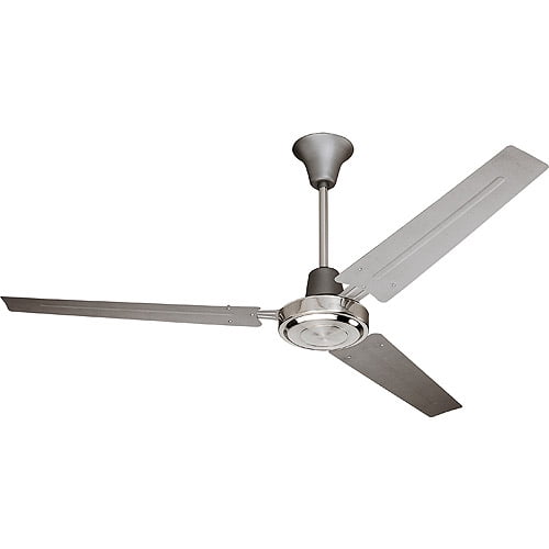56 Utility Ceiling Fan Titanium Brushed Chrome 11564 Walmart Com
